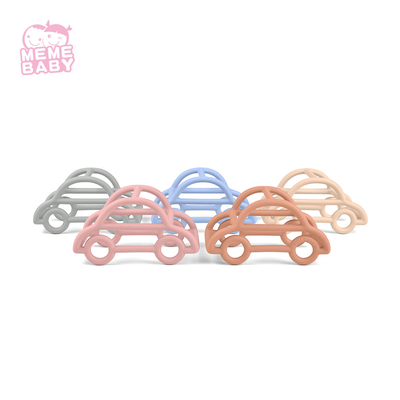 Baby Soft Silicone Teether Bpa Free Car Shaped Foldable Kids Education Toddler Infant Soothing Teeth Hollowen Toy