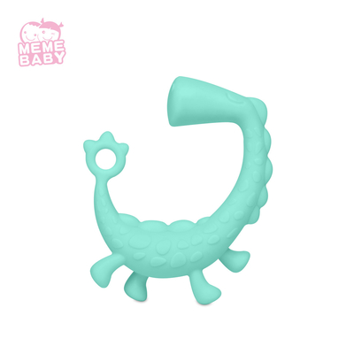 Colorful Dinosaur Soft Silicone Teether Eco Friendly Stuffed Baby Animal Toys