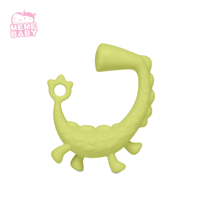 Colorful Dinosaur Soft Silicone Teether Eco Friendly Stuffed Baby Animal Toys