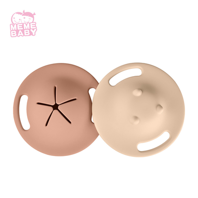 FDA Approval Customized Reusable Silicone Snack Cup With Handles