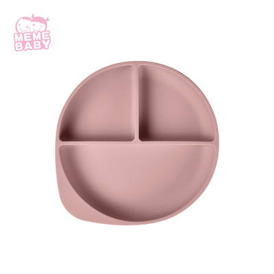 LFGB Approved 18cm Child'S Suction Plate Divided Round Shape