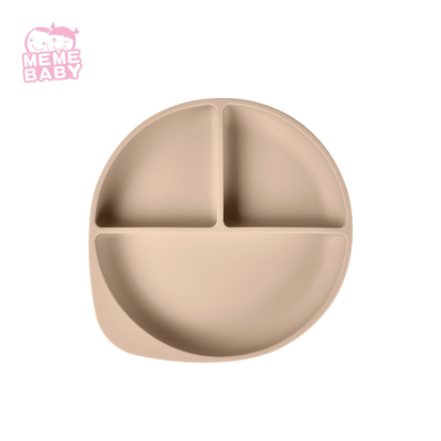 LFGB Approved 18cm Child'S Suction Plate Divided Round Shape