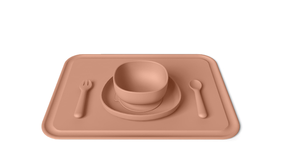 Microwave Safe Silicone Bib And Plate Set