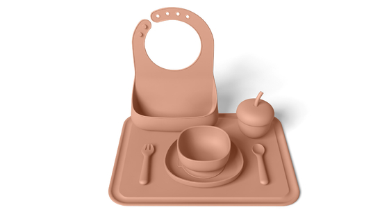 Food Grade Silicone Bib And Plate Set