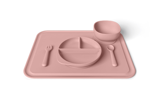 Microwave Safe Silicone Bib And Plate Set