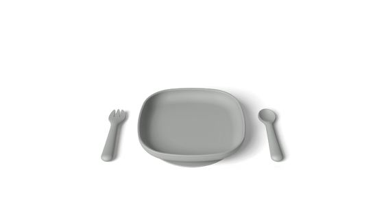 Customized Silicone Suction Plate Set Dishwasher Safe For Infant