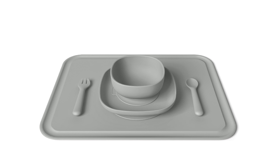 Customized Silicone Suction Plate Set Dishwasher Safe For Infant