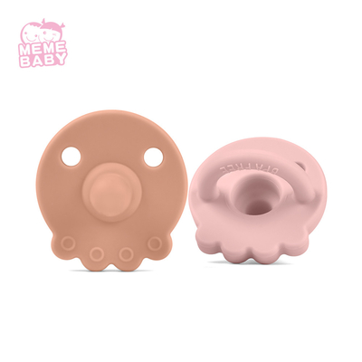 Custom Logo Silicone Nipple Pacifier Baby Chew Toy  BPA Free LFGB Standard